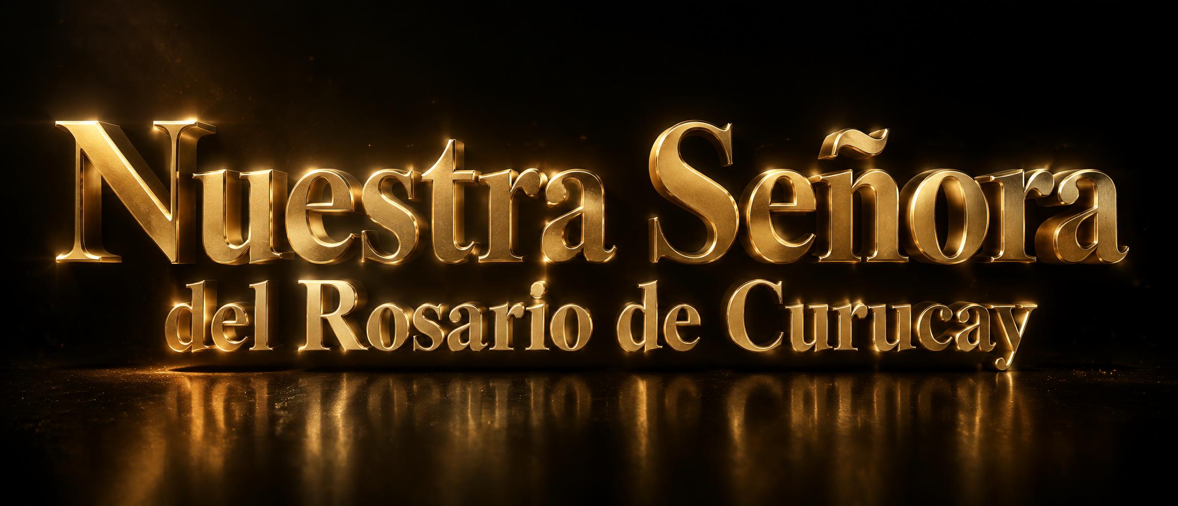"Nuestra Señora del Rosario de Curucay" — 3d Bold Gold | AI Text Effect Generator