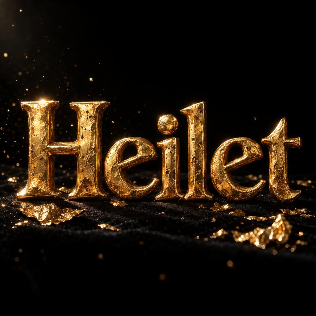 "Heilet" — Luxury Gold | AI Text Effect Generator