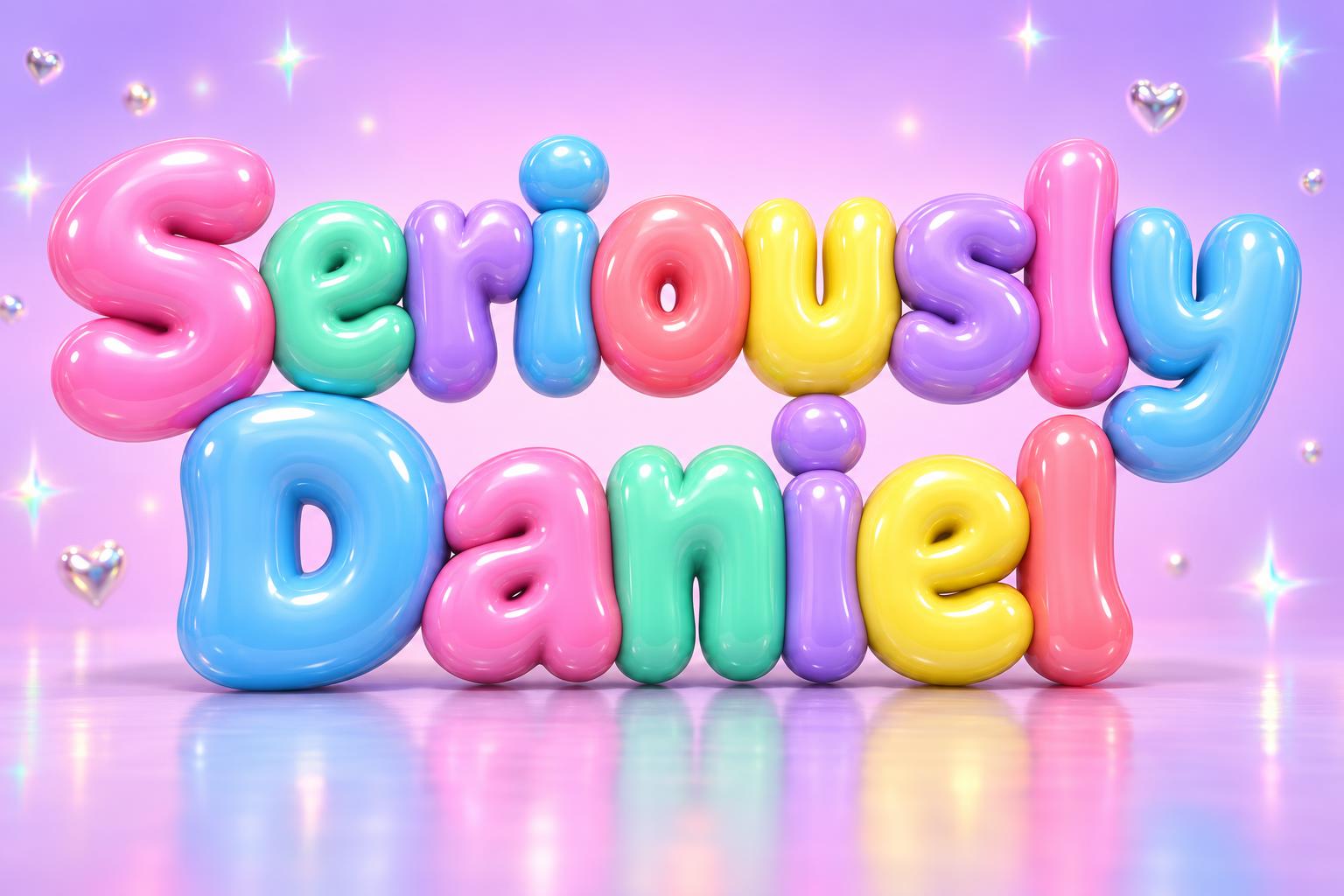 "Seriously Daniel " — 3d Bold Inflated | AI Text Effect Generator