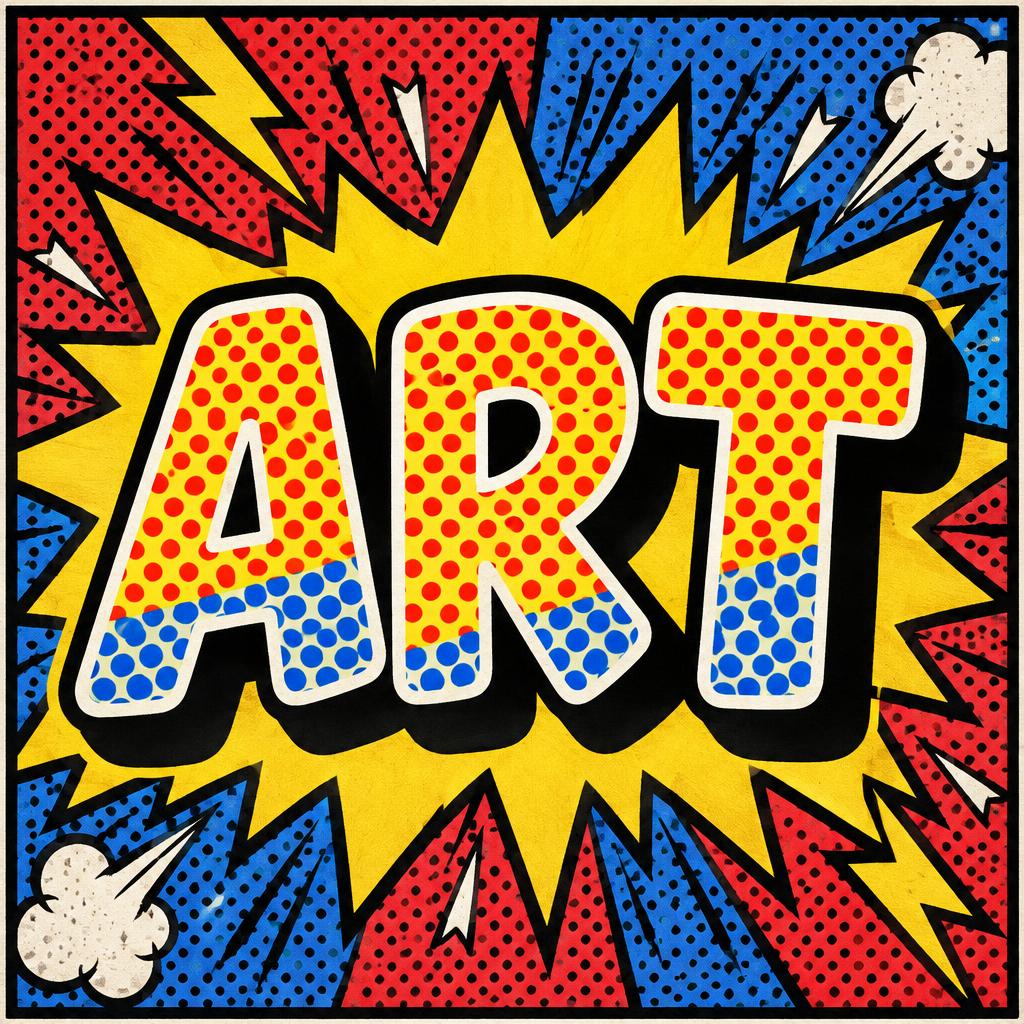 "ART" — Pop Art text effect
