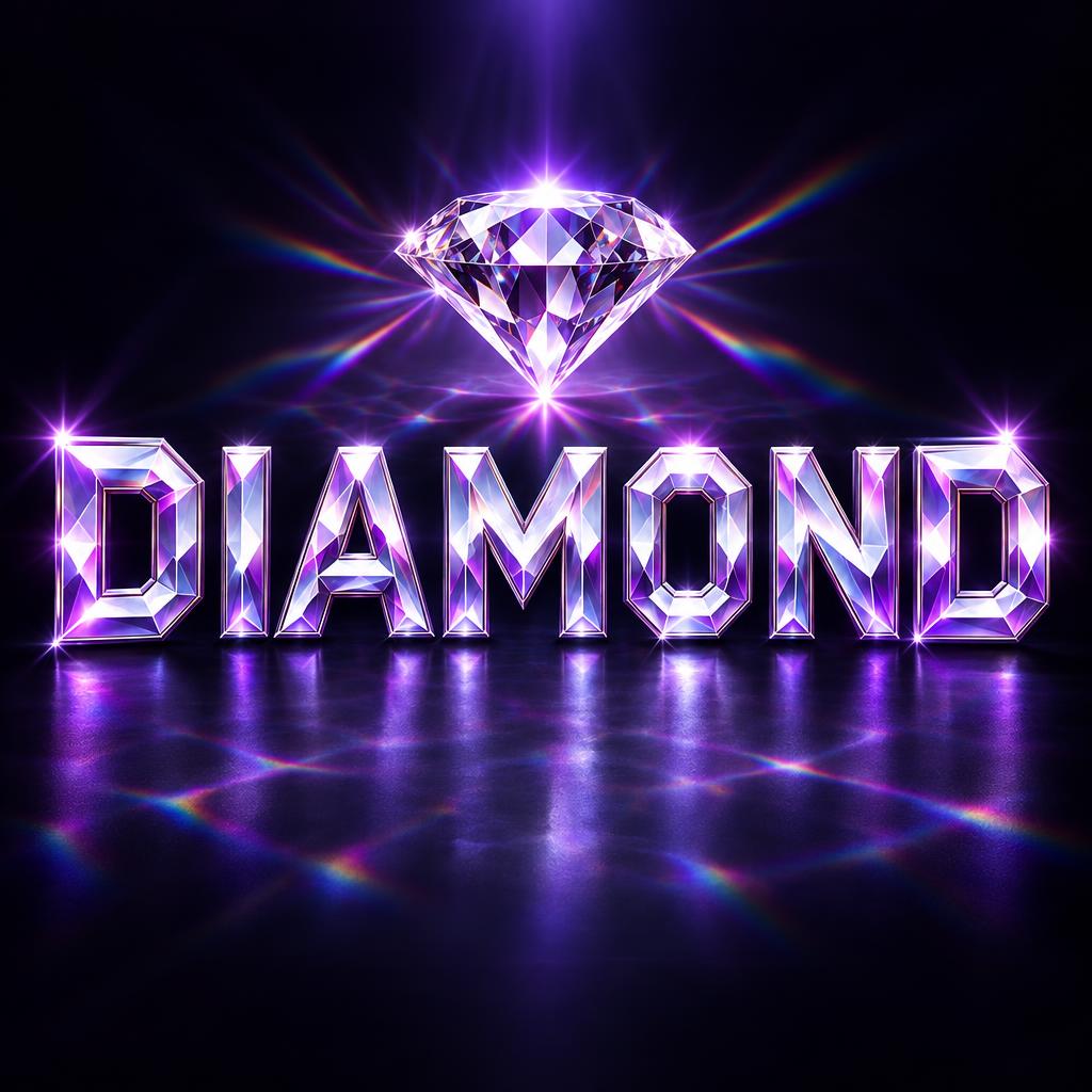 "" — Glass Crystal | AI Text Effect Generator