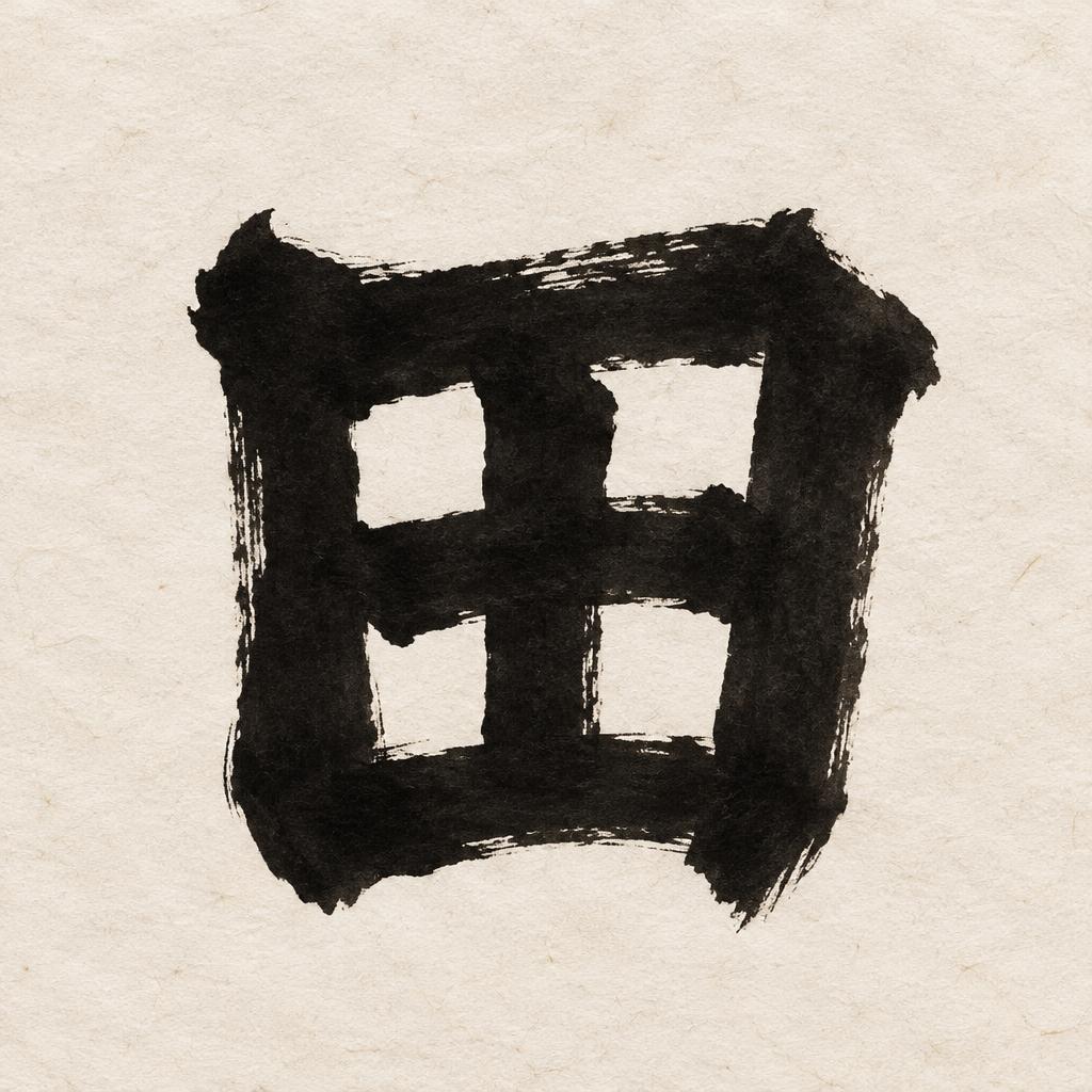 "田" — Brush Japanese Ink | AI Text Effect Generator