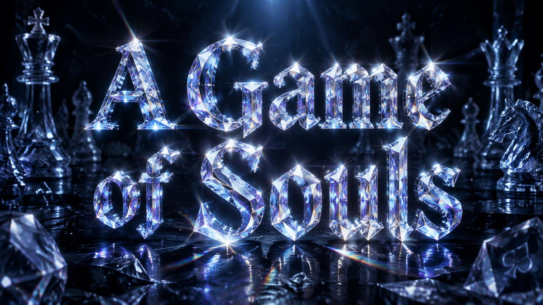 "A Game of Souls" — Glass Crystal | AI Text Effect Generator
