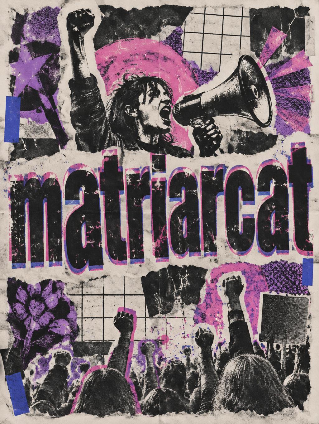 "matriarcat" — Grunge text effect