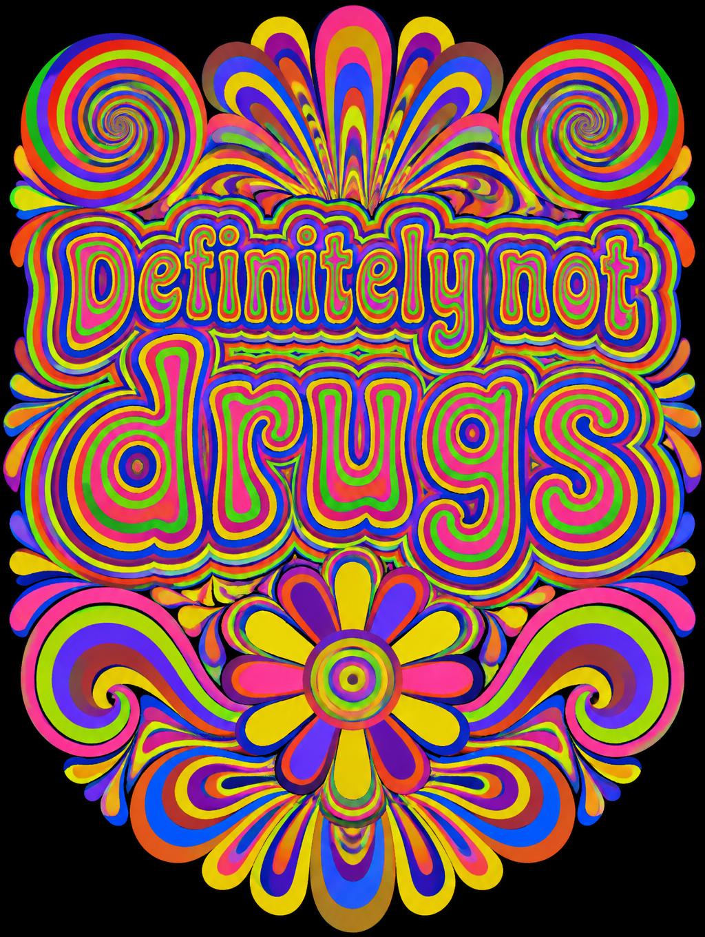 "Definitely not drugs" — Psychedelic text effect
