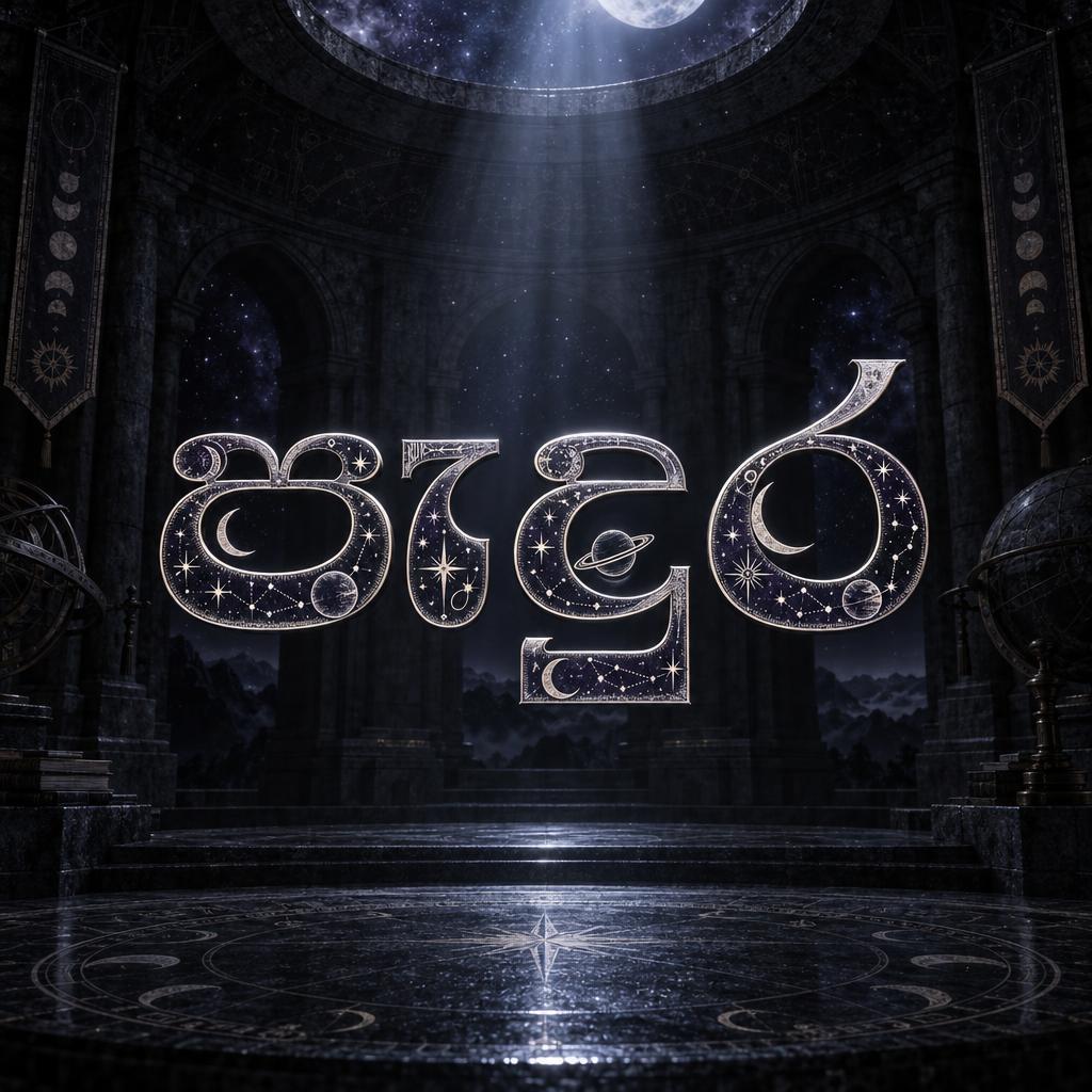 "පැදුර" — Celestial Symbol text effect