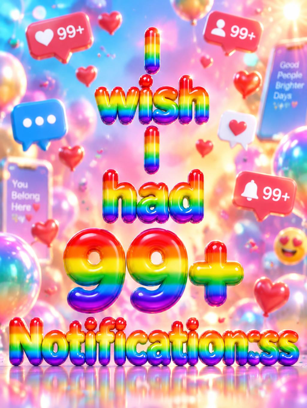 "l
wish
l 
had 
99+
Notificationsss" — Rainbow | AI Text Effect Generator