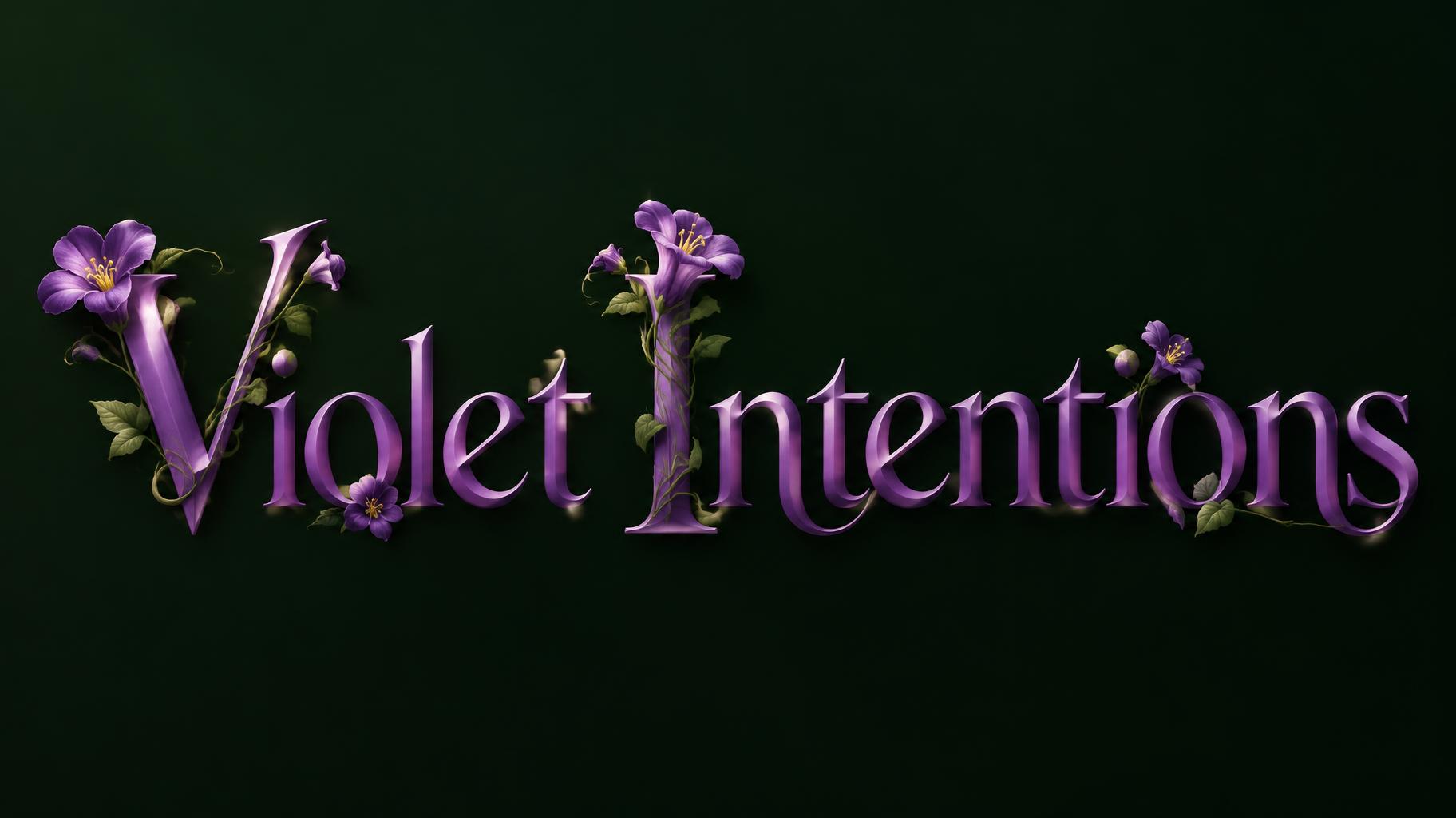 "Violet Intentions" — Floral | AI Text Effect Generator