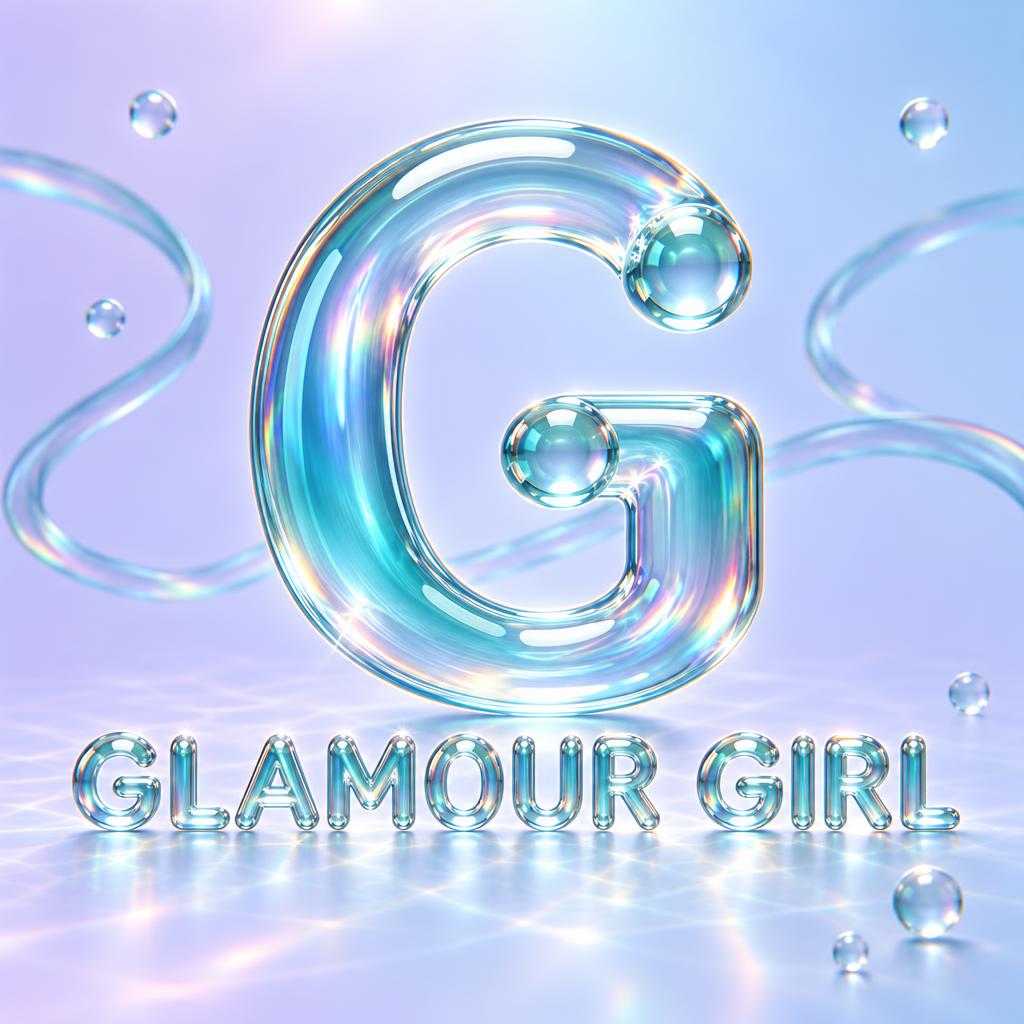 "G" — Glass Liquid | AI Text Effect Generator