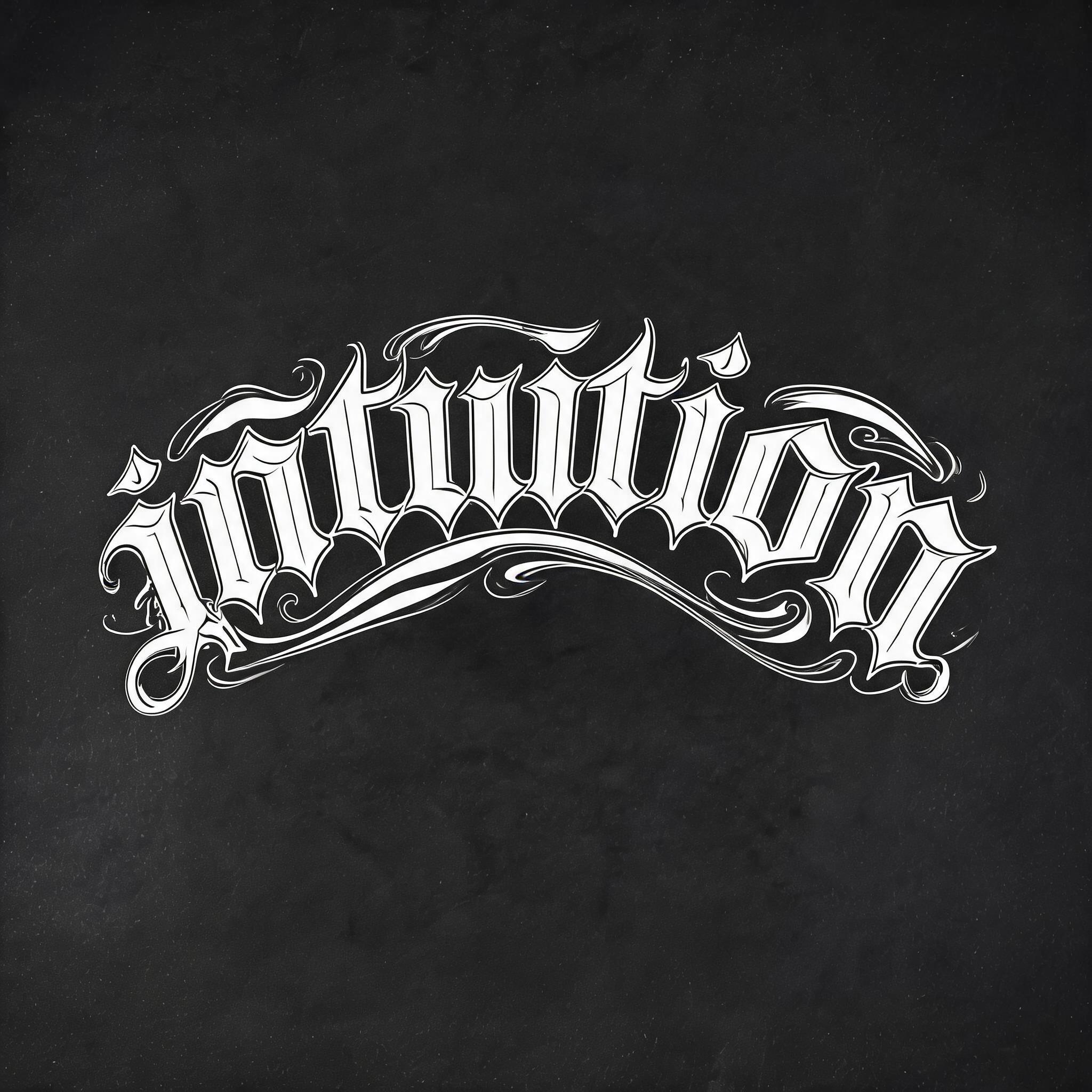 "" — Tattoo text effect