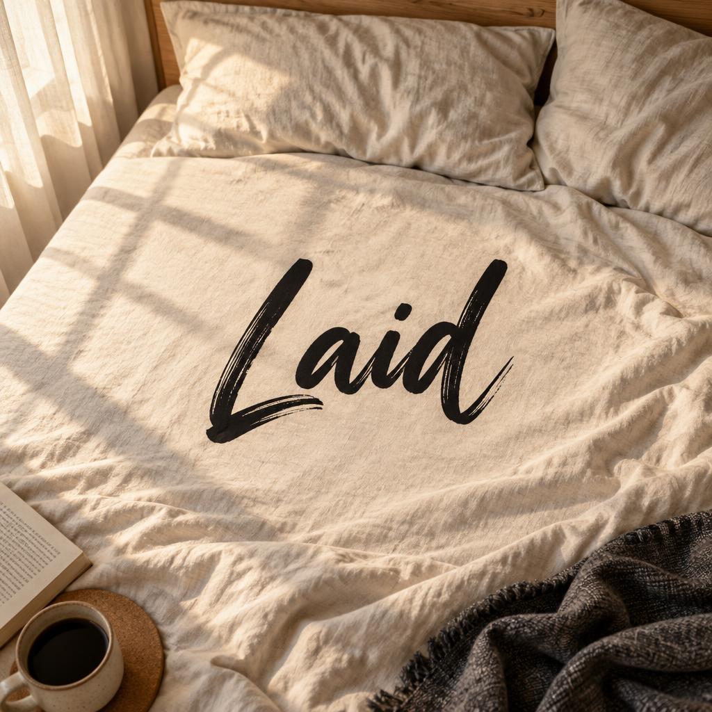"Laid" —  | AI Text Effect Generator