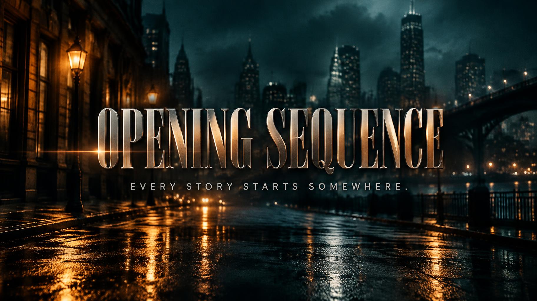 "OPENING SEQUENCE
EVERY STORY STARTS SOMEWHERE." — Cinematic | AI Text Effect Generator