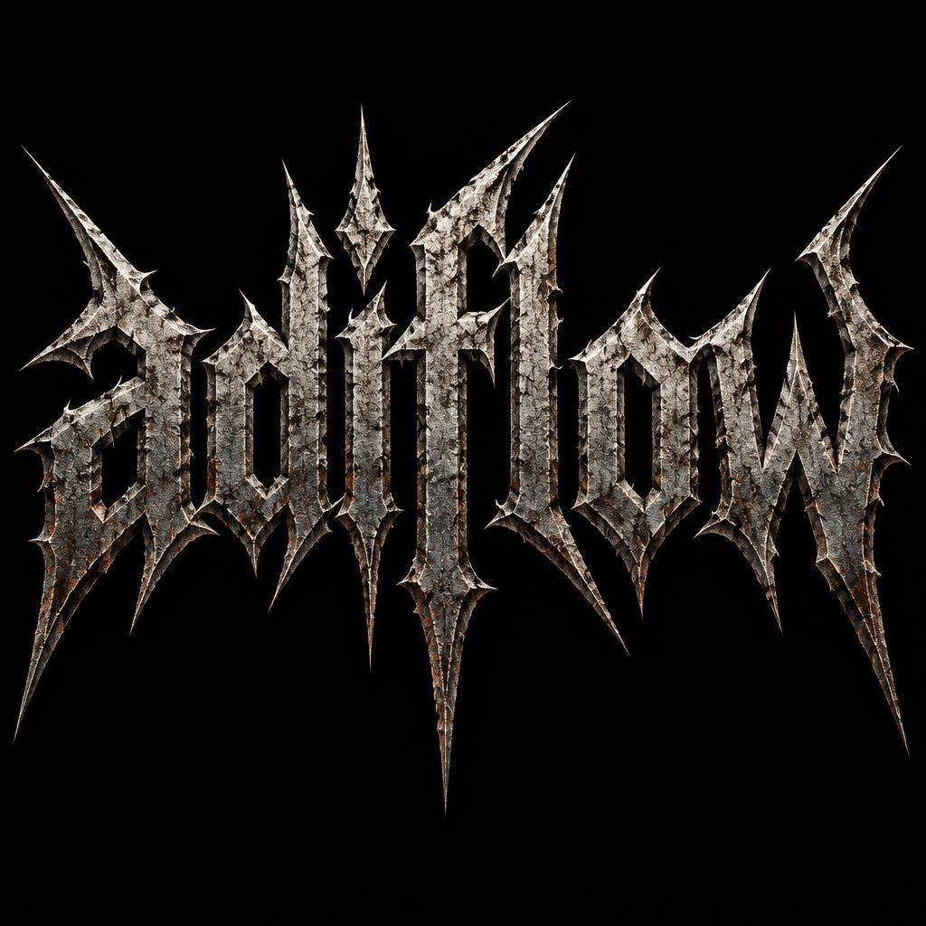 "adiflow" — Gothic text effect
