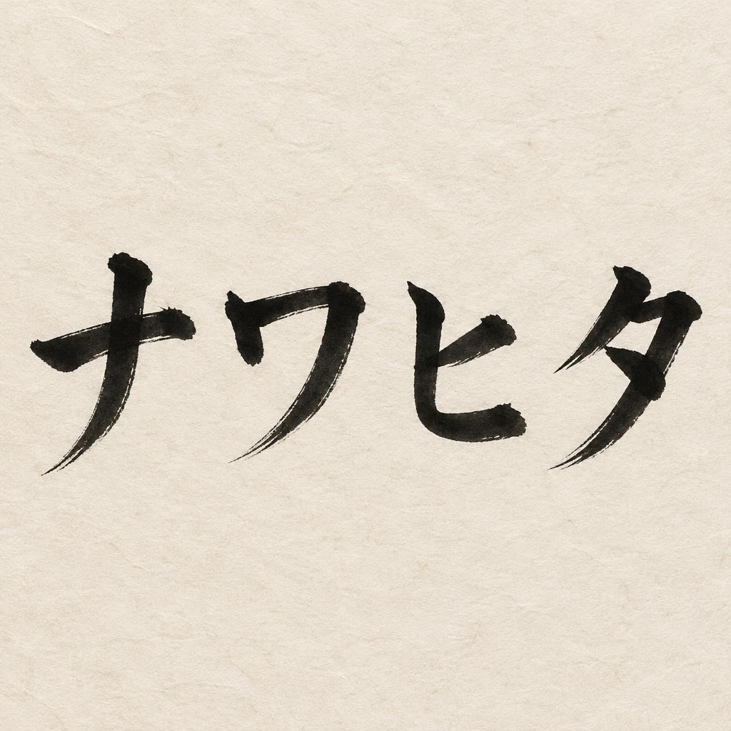 "ナワヒタ" — Brush Japanese Ink | AI Text Effect Generator