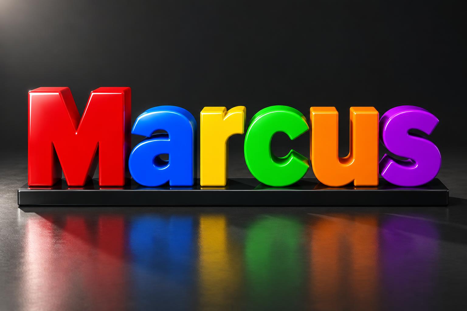 "Marcus" — 3d Bold | AI Text Effect Generator
