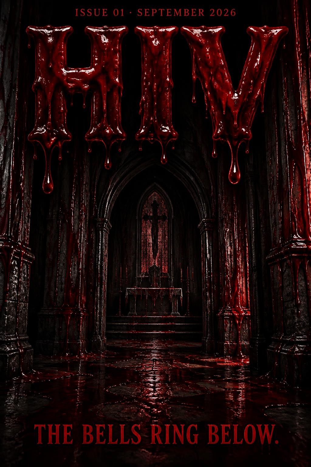 "HIV" — Drip Font Blood | AI Text Effect Generator