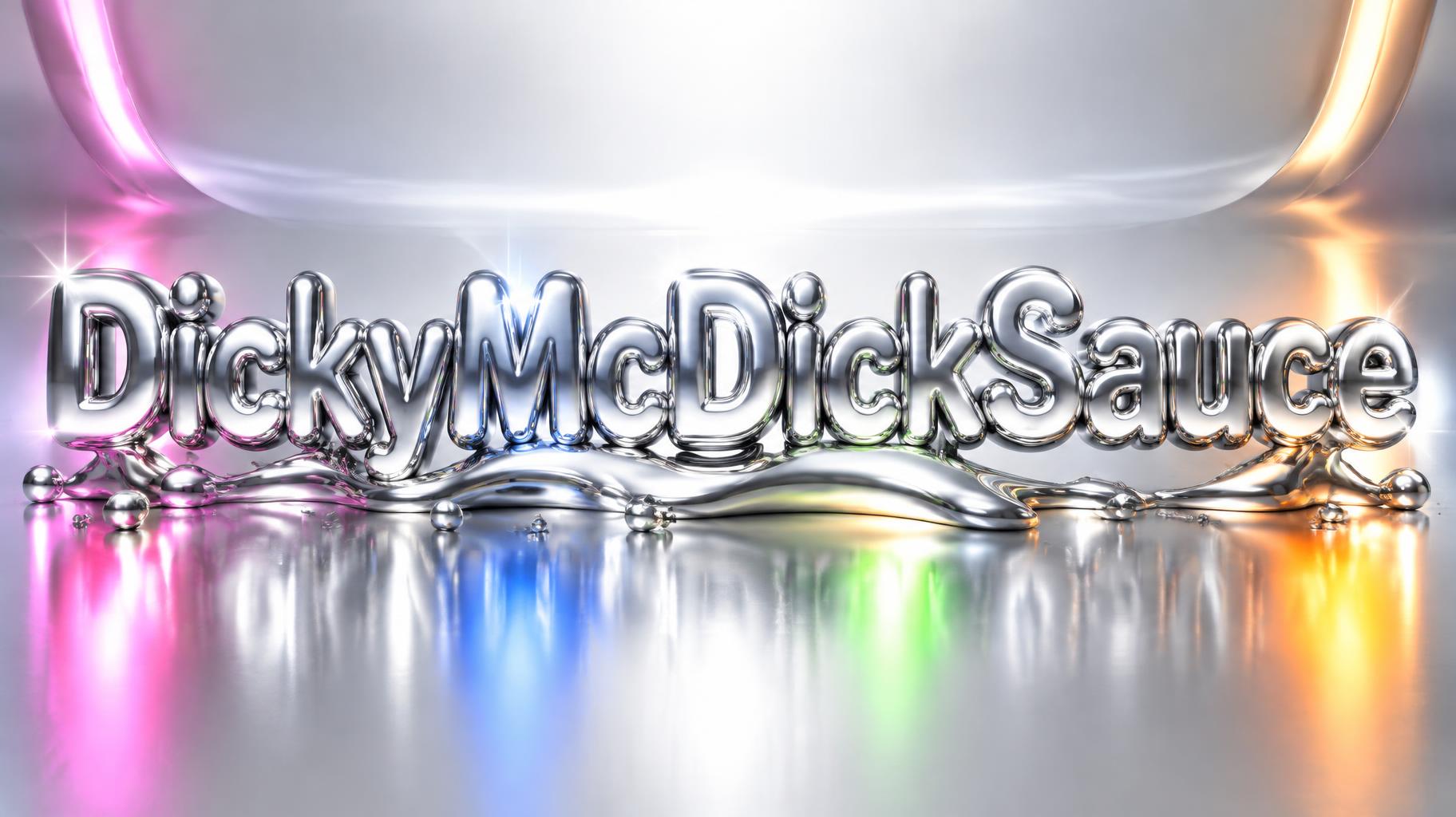"DickyMcDickSauce" — Y2k Chrome | AI Text Effect Generator
