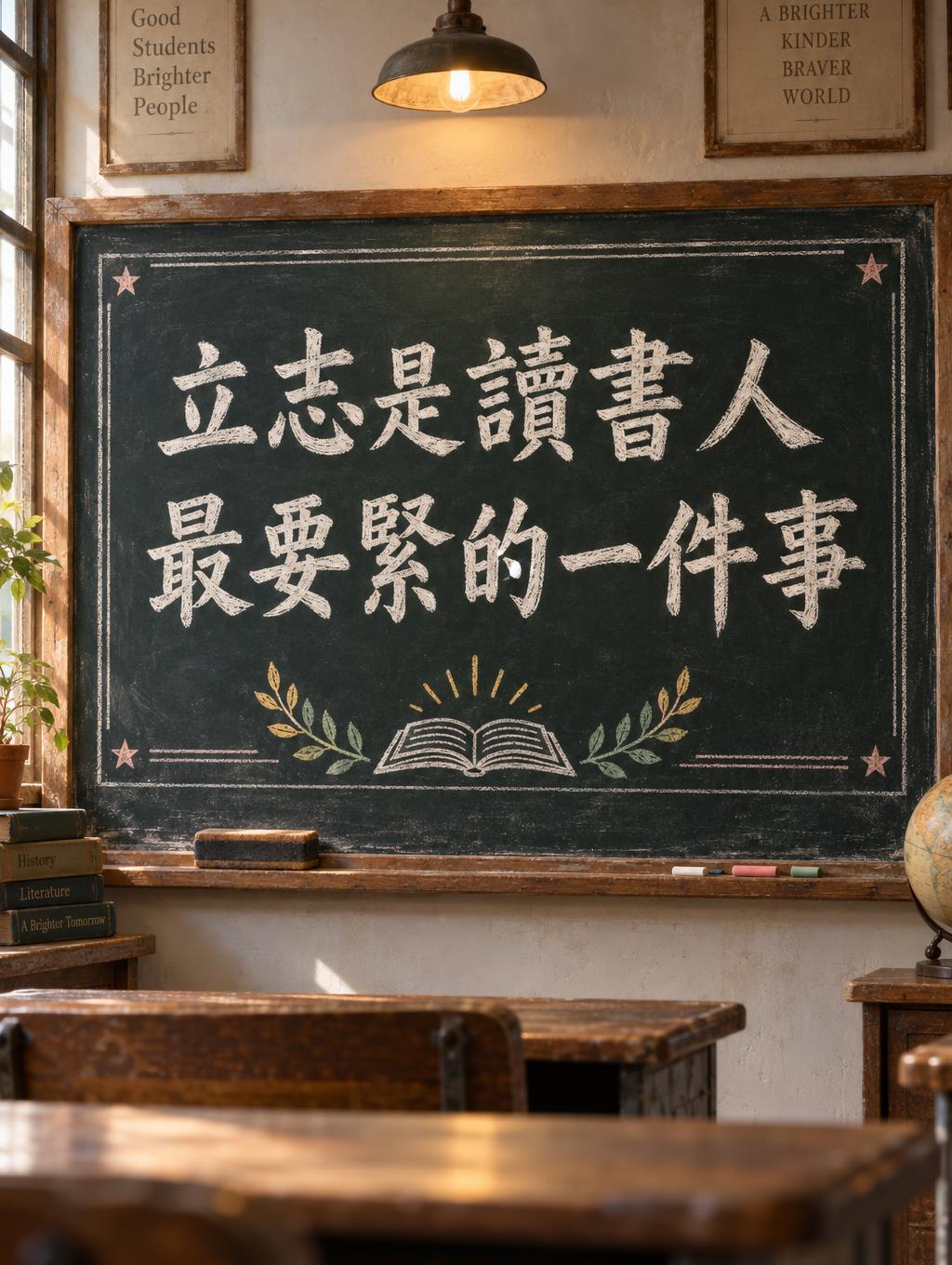 "立志是讀書人最要緊的一件事" — Chalk | AI Text Effect Generator
