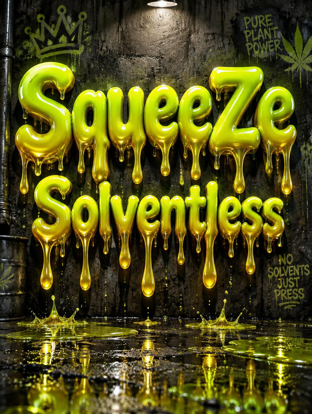 "SqueeZe
Solventless" — Drip Font | AI Text Effect Generator