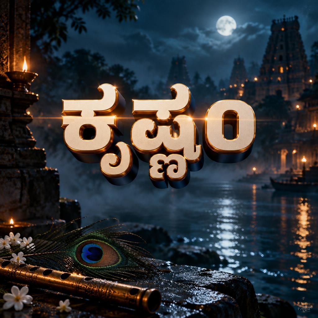 "ಕೃಷ್ಣಂ" — Cinematic Netflix | AI Text Effect Generator