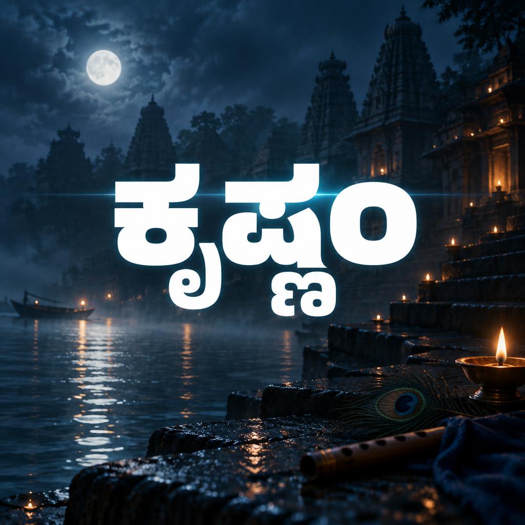"ಕೃಷ್ಣಂ" — Cinematic Netflix | AI Text Effect Generator