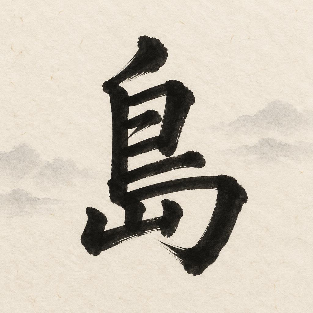 "島" — Brush Japanese Ink | AI Text Effect Generator