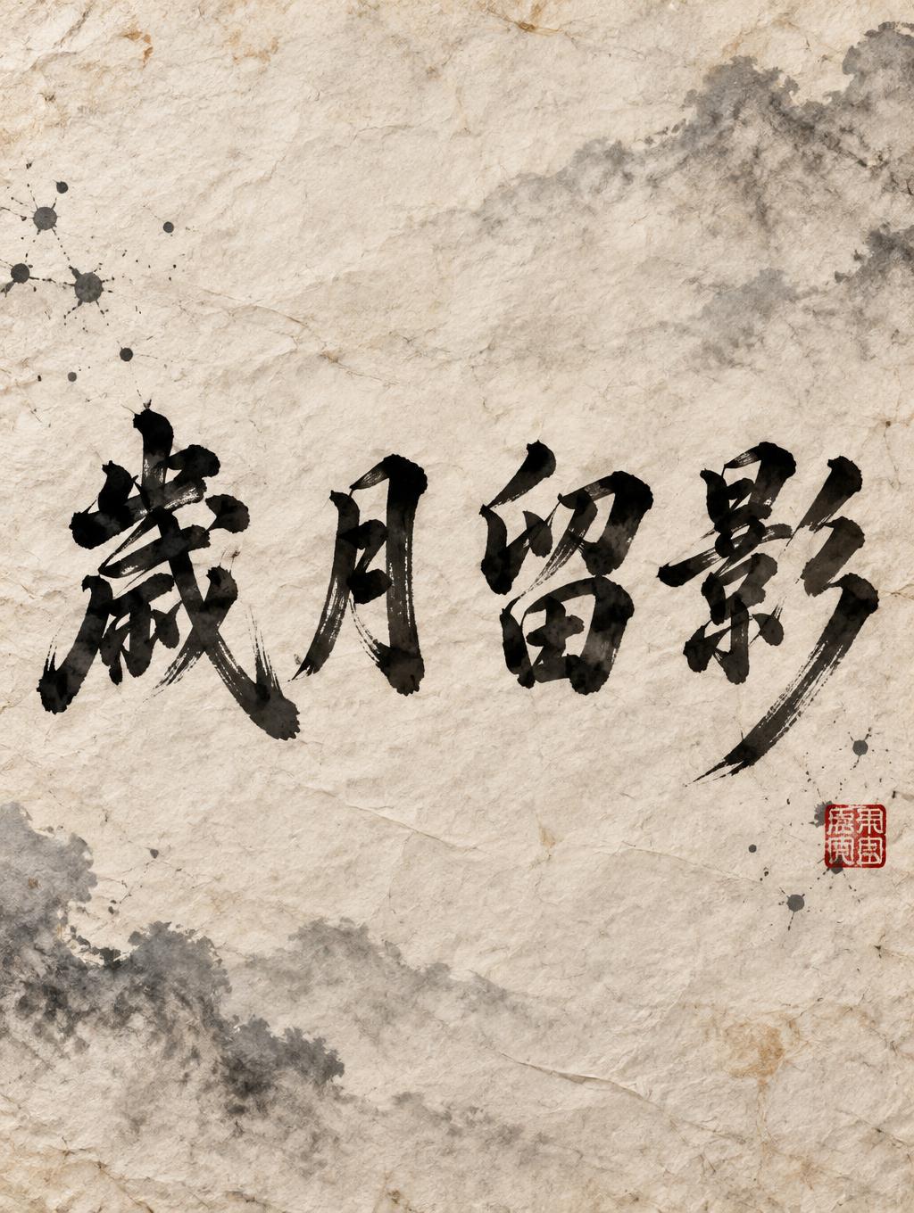 "歲月留影" — Brush Chinese Ink | AI Text Effect Generator