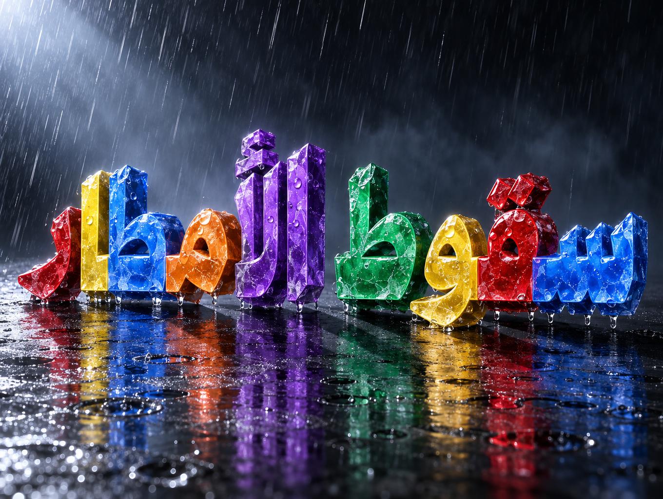 "سقوط الأمطار" — 3d Bold | AI Text Effect Generator