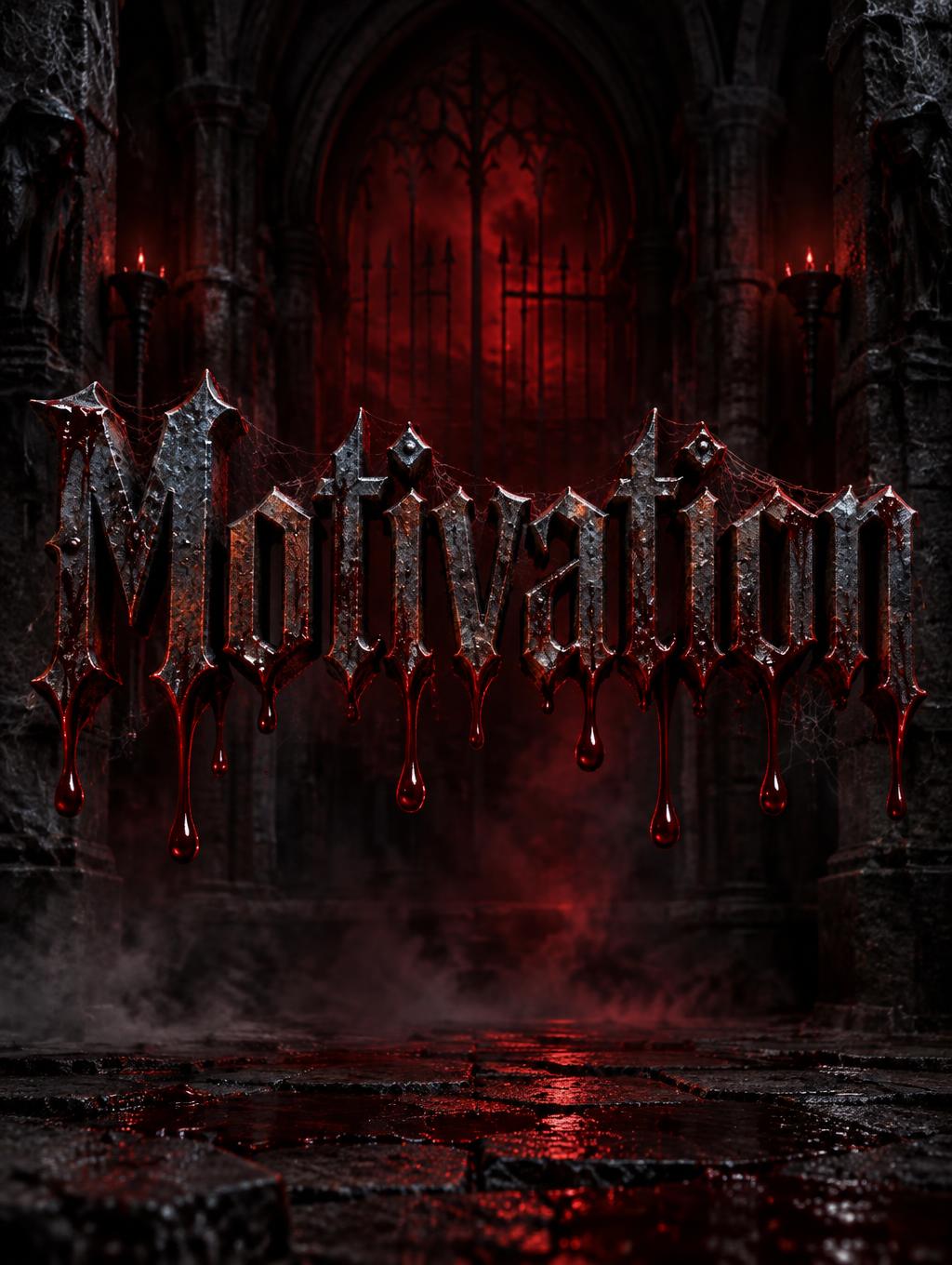 "Motivation" — Gothic Dark | AI Text Effect Generator